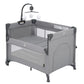2-in-1 Baby Playard, Pack and Play Bassinet, Easy Folding Portable Crib with Music Mobile for Newborn to Toddlers (Grey)