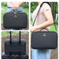 Relavel Makeup Train Case With LED Mirror, Professional Travel Cosmetic Bag with Removable Partitions,Compact Makeup Organizer, Waterproof Toiletry Case for Women, Black
