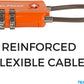 4 Pack TSA Approved Travel Combination Cable Luggage Locks for Suitcases & Backpacks - Orange