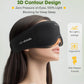 Sleep Mask with Headphones Bluetooth 5.4，LC-dolida 2025 New 3D Bluetooth Sleep Mask Headphones with Soft Bamboo Cotton for Side Sleepers Women Men, Sustainable Luxury for Better Sleep