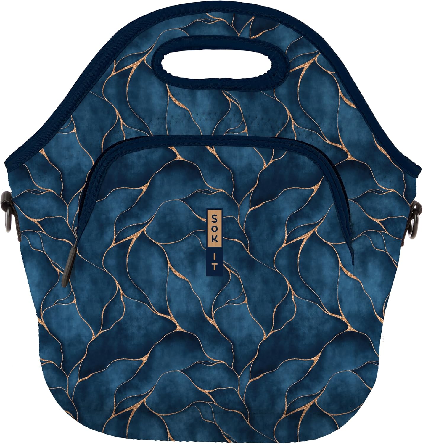 Sok It LunchTote Zippered Bag Insulated Neoprene Caddy (Midnight Hour, X-Large 6.5 Quart Lunch Tote)