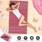 Oversized Sand Resistant Prewashed Turkish Cotton Quick Drying, Compact, Lightweight Beach, Bath, Pool, Gym, Yoga Towel - 40x71 inch