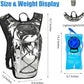 Reflective Hydration Backpack, Hydration Pack - Water Backpack with 2L/3L Hydration Bladder, Essential for Festivals - Rave Hydration Pack for Hiking, Running, Cycling, and Festivals