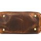 10" Premium Leather Toiletry Travel Pouch With Waterproof Lining | King-Size Handcrafted Vintage Dopp - Kit ~ Gift for Father's Day By Aaron Leather Goods (Copper) - Roamly