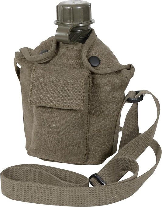 Rothco Vintage Canvas Carry-All Canteen Cover With Shoulder Strap