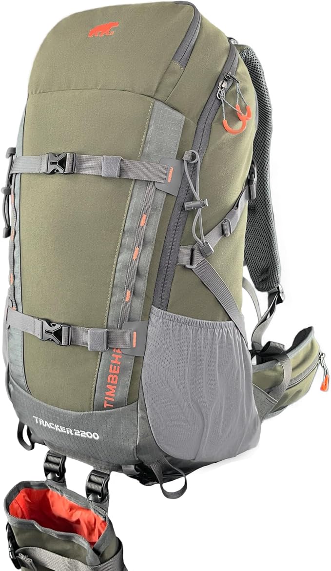 Hunting Backpack with Rifle Gun & Bow Holder Hunting Daypack compatible with YKK Zippers & Buckles, Waterproof Lightweight Tactical Backpack with Rain Cover, Durable, Comfort