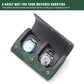 Longjet Watch Roll Travel Case for Men Portable Watches Organizer Box with Removable Velvet Pillow Holder (2 Slot Denim Green)