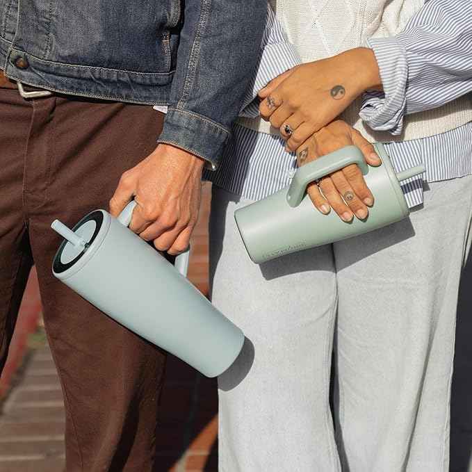 BrüMate Era 30 oz Tumbler with Handle & Straw | 100% Leakproof Insulated Water Bottle Tumbler with Lid & Flexible SoftSip Straw | Made of Stainless Steel | Cup Holder Friendly | 30oz (Java)