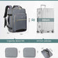 LOVEVOOK Travel Backpack for Women & Men 50L,Airline Approved Carry On Backpack Travel Essentials,TSA Carry on Luggage,Waterproof Personal Item Travel Bag,Suitcase with 3 Packing Cubes,Gray-Black