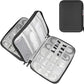 Electronic Accessories Organizer Carry Bag, Travel Cable Storage Case Portable Waterproof Double Layers All-in-One Storage Bag for Cord, Charger, Earphones, U Disk, USB Cable (L)