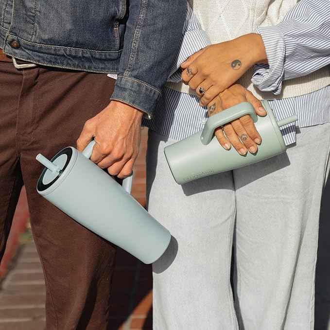 BrüMate Era 30 oz Tumbler with Handle and Straw | 100% Leakproof Insulated Water Bottle Tumbler with Lid and Flexible SoftSip Straw | Made of Stainless Steel | Cup Holder Friendly | 30oz (Matte Black)
