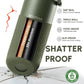 Insulated Stainless Steel Water Bottles with Straw, Wall Vacuum Insulated Water Bottle for Gym Traveling Camping Hiking Outdoor Activity(2 Cleaning Brushes+1 Carabiner, 18 oz Green)