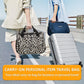 Underseat Carry On Luggage Lightweight Travel Tote Weekender Bag Overnight Duffle Bag for Travel, Travel Essentials Personal Item Travel Bag for Women and Men,Leopard-16Inch