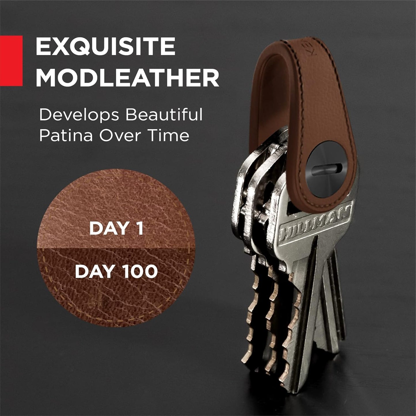 KeySmart Keychain Key Holder - Compact Key Organizer for Key Chain Key Ring, EDC Key Chains for Car Fobs Keychains
