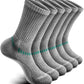 BULLIANT Compression Socks for Men 6Pairs, Athletic Crew Socks Cushioned For Men Sports Running-Arch Support