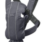 BabyBjörn Baby Carrier Mini, Anthracite, 3D Mesh | Newborn Carrier (7-25 lbs), Ergonomic, Easy-to-Use