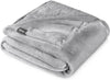 Bare Home Fleece Blanket - Throw/Travel - Ultra-Soft Lightweight for Bed, Sofa, and Couch - Luxury Microplush - Cozy Warm Blanket (Throw/Travel, Light Grey)