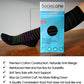 Cotton Compression Socks for Women & Men. 15-20 mmHg Support Knee-High Solid White M/L