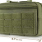 Tactical Molle Admin Pouch Utility Laser Cut EDC Tool Pouch Bag Horizontal Modular Pouches Include US Flag Patch and Keychain