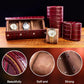 MR.OKAY 3 Watch Travel Case-Classic Leather Watch Case With Superb Texture. (Portable Watch Roll Or Organizer For Storage And Display).Festival Gift For Men, All Handcrafted By Artisans.
