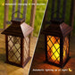 Outdoor Solar Lanterns, Waterproof Hanging Lantern with LED Flickering Flameless Candle, 13'' Bronze Outdoor Solar Powered Lantern Decor for Porch Patio Garden Balcony Pathway, 1 Pack