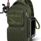 MATEIN Fishing Sling Bag with Lure Rod Holder & Phone Pouch, Waterproof 3600 Tackle box Backpack with Removable Bait Binder