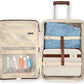 Virtuosa Hardside 21 Inch Carry On Luggage - Airline Approved with 360° Spinner Wheels, RightHeight™ Adjustable Handle - Zippered WetPak™ - TSA Lock - Expandable Light Polycarbonate Shell - Off White