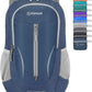 ZOMAKE Ultra Lightweight Packable Backpack 25L - Foldable Hiking Backpacks Water Resistant Small Folding Daypack for Travel(Navy Blue)