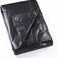GUARD SHIELD Black Tarp 6x8 Feet Waterproof Tarps Lightweight Camping Tarp Outdoor Multi Purpose Poly Cover 6mil