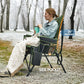 Portal 400 LBs Heavy Duty Camping Chairs for Adults, 23" W Outdoor Folding Chairs with High Back, Heated Portable Folable Chair for Lawn, Sports, Fishing, Outside