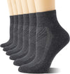 CS CELERSPORT 6 Pairs Women's Running Ankle Socks Athletic Sport Socks Cushioned