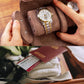 MR.OKAY 2 Watch Travel Case- Classic Leather Watch Case With Superb Texture.(Portable Watch Roll Or Organizer For Storage And Display).Festival Gift For Men ndcrafted By Artisans.