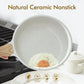 SENSARTE Nonstick Ceramic Frying Pan Skillet, 8-Inch Omelet Pan, Healthy Non Toxic Chef Pan, Induction Compatible Egg Pan with Heat Resistant Handle, PFAS-Free, White