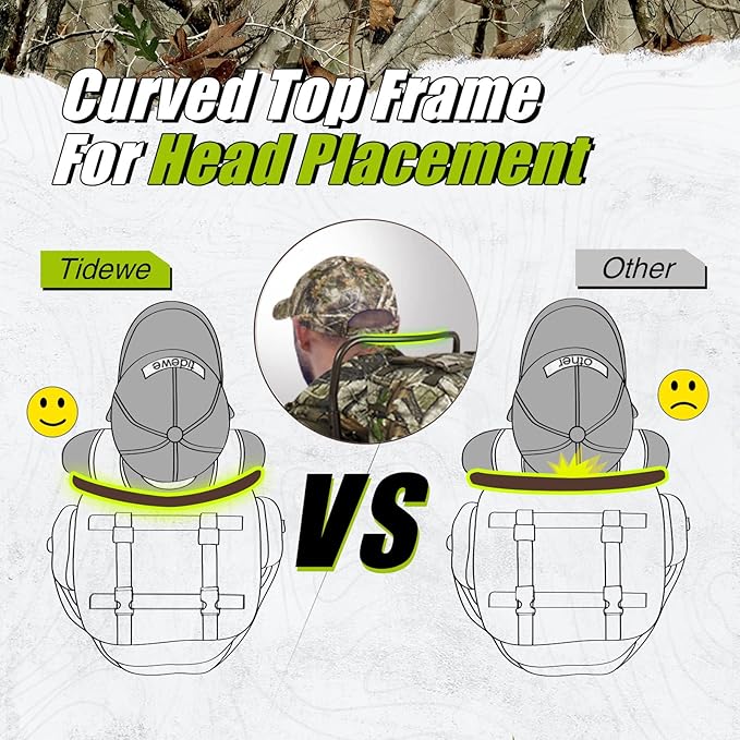 TIDEWE Hunting Backpack 5500cu with Frame and Rain Cover for Bow/Rifle/Pistol