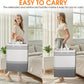 2 Pack Large Home Laundry Basket, Laundry Hamper, Freestanding Waterproof Dirty Clothes Bag, Tall Clothes Hamper - Extended & Reinforced Handles for College Dorm, Family (Light Grey/125L)