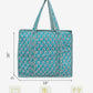 Cotton Quilted Tote Bag for Women – Large Beach & Travel Tote with Zipper, Reusable Grocery Bag