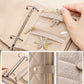 Vlando Travel Jewelry Case,Portable Jewelry Organizer Storage Book with Clear Zipper Velvet Jewelry Pouch Bag Gifts for Traveler Women Girls-Toffee