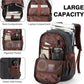 Tzowla Vintage Canvas Laptop Backpack for Men and Women,College Travel Work Rucksack with USB/Type-C Charging Port,Lightweight Bookbag Hiking Casual Daypack Backpacks Fit 15.6 Inch Notebook(Black)