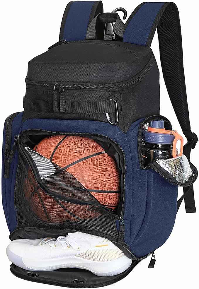 LARIPOP Basketball Backpack Bag with Ball Compartment Ventilated Shoe Compartment for Men Youth Soccer Volleyball Training
