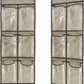 2 Packs Over The Door Hanging Closet Shoes Holder Organizer Shoe Storage Shoe Rack with 6 Pockets (Clear PVC Pockets)