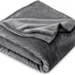 Bare Home Fleece Blanket - Baby Size - Ultra-Soft Lightweight for Bed, Sofa, and Couch - Luxury Microplush - Cozy Warm Blanket (Baby, Grey)