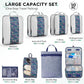 10 Set Compression Packing Cubes for Travel Essentials,Compressible Expandable Packing Cubes for Suitcase,OlarHike Luggage Organizer Bags,Handy Helper for Organizing Clothes(Dark Blue Floral) - Roamly