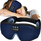 LC-dolida Sleep Headphones, Sleep Mask Bluetooth Wireless Music Eye Mask, Sleeping Headphones for Side Sleepers Sleep Mask with Bluetooth Headphones Ultra-Thin Stereo Speakers Perfect for Sleeping