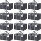 12 Pack Extra Heavy Duty Large Moving Bags with Strong Zipper & Comfortable Handles, Sturdy & Durable Clothes Storage Bags Totes Bins, Packing Moving Boxes for College Supplies, Gray
