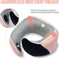 Junior Kids Travel Neck Pillow - Ergonomic Memory Foam Pillow for Airplane, Car, Booster Seat - Soft, Washable, Compact Travel Pillow with Strap - Light Pink - Ages 4-13