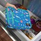PackIt Freezable Classic Lunch Box, Sea Shark, Built with ECOFREEZE Technology, Collapsible, Reusable, Zip Closure With Zip Front Pocket and Buckle Handle, Designed for Fresh Lunch On the Go