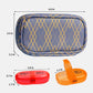 Serfeymi Weekly Travel Pill Organizer 2 Times A Day AM PM Upgraded Rainbow Pill Box 7 Day with Portable Zipper PU Leather Pill Case, Medicine Organizer for Pills, Vitamins, Fish Oils - Lines 01