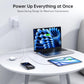 140W Mac Book Pro Charger,4 Port Flat Charging Station for Apple Type c Fast Wall Charger,USB C Port MacBook Pro &MacBook Air Adapter Plug Block for iPhone 16/15/14/13Pro Max, iPad, AirPods 4,Samsung - Roamly