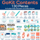 Keep Going Travel First Aid Kit for Kids – 130 Pc.for Purse, Diaper Bag, Backpack, & Suitcase, with Latex-Free Bandages – 7 x 5 x 2 in. Travel First Aid Kit TSA-Approved