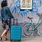 Samsonite Omni PC Hardside Expandable Luggage with Spinner Wheels, Caribbean Blue, 3-Piece Set (20/24/28)